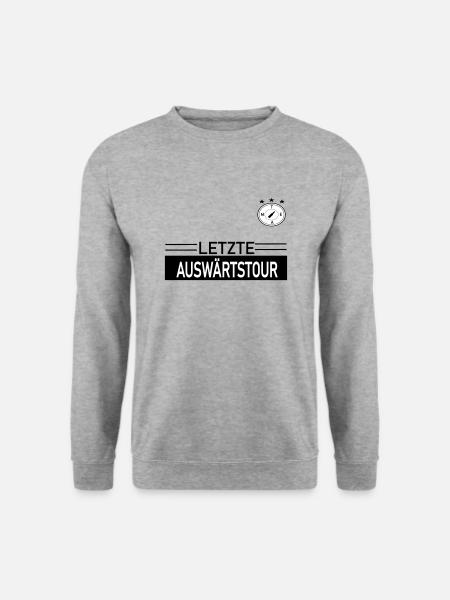 Letzte Auswärtstour Team - Unisex Pullover - Weißgrau meliert