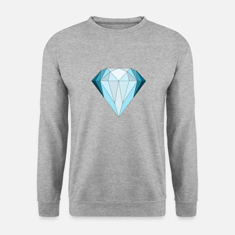 Diamant geometrisch - Unisex Pullover - Weißgrau meliert