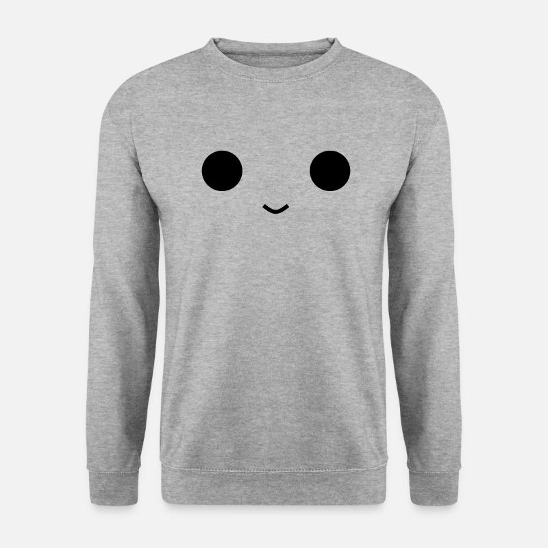 Cute face - Unisex Pullover - Weißgrau meliert