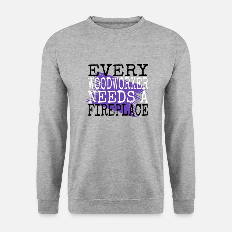 best wood hobbyists jackhammer apprentice - Unisex Pullover - Weißgrau meliert