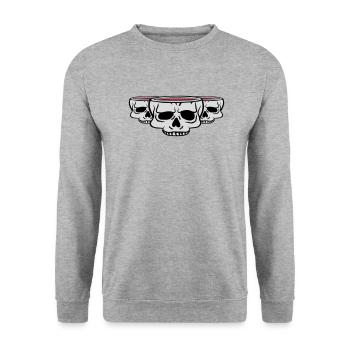 Crâne de la Coupe des Amis 3 - Sweat-shirt Unisexe - gris chiné - Devant - Alina (178cm) & Michal (187cm)
