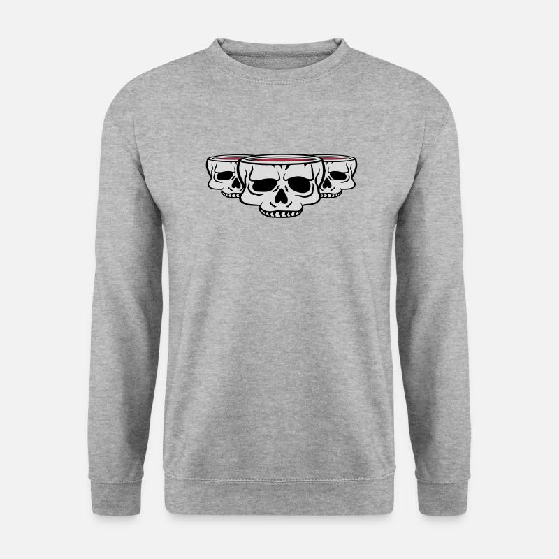 3 Friends Cup Skull - Unisex Sweatshirt - salt & pepper