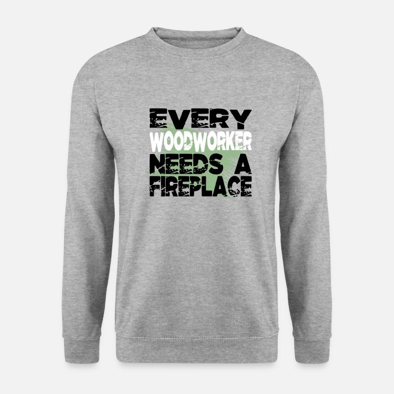 funny carpenter quotes - Unisex Pullover - Weißgrau meliert