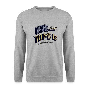 Christmas Tree Present Dinosaur Moon Quote - Unisex Sweatshirt - salt & pepper - Front - Alina (178cm) & Michal (187cm)