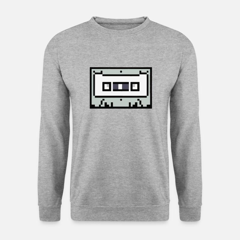 Cassette Idée cadeau rétro pixélisée - Sweat-shirt Unisexe - gris chiné
