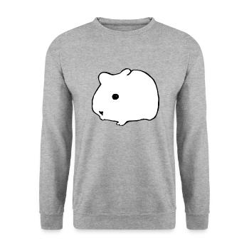 Hamster mignon animal rongeur animaux drôle animal 1 - Sweat-shirt Unisexe - gris chiné - Devant - Alina (178cm) & Michal (187cm)