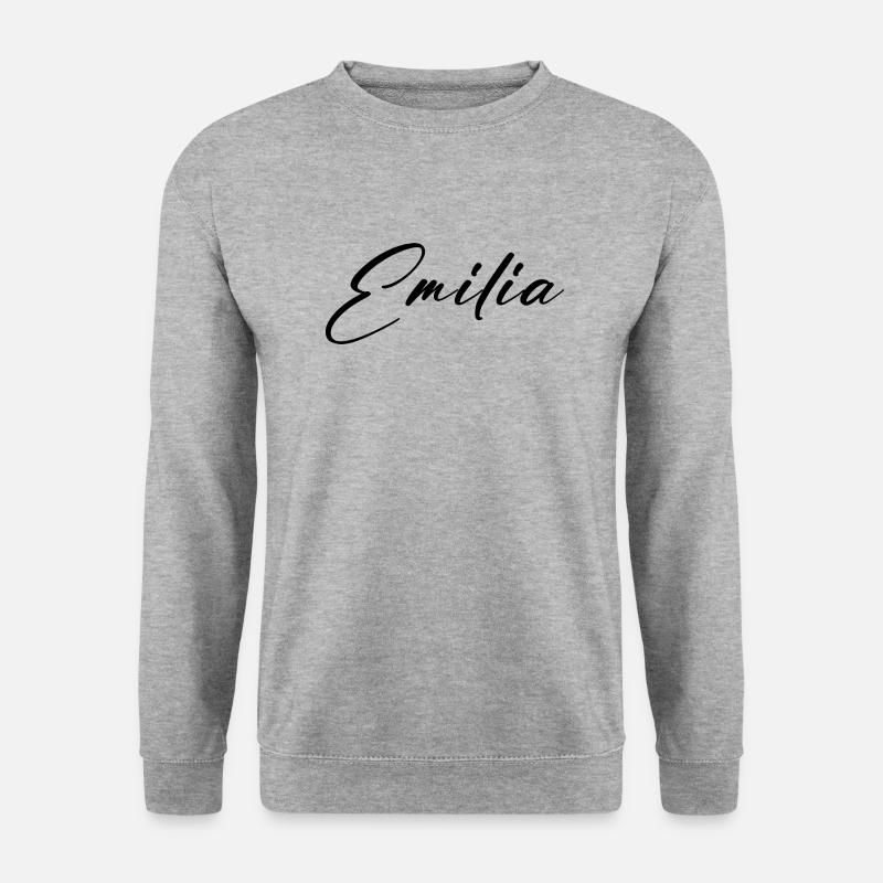 emilia - Unisex Pullover - Weißgrau meliert