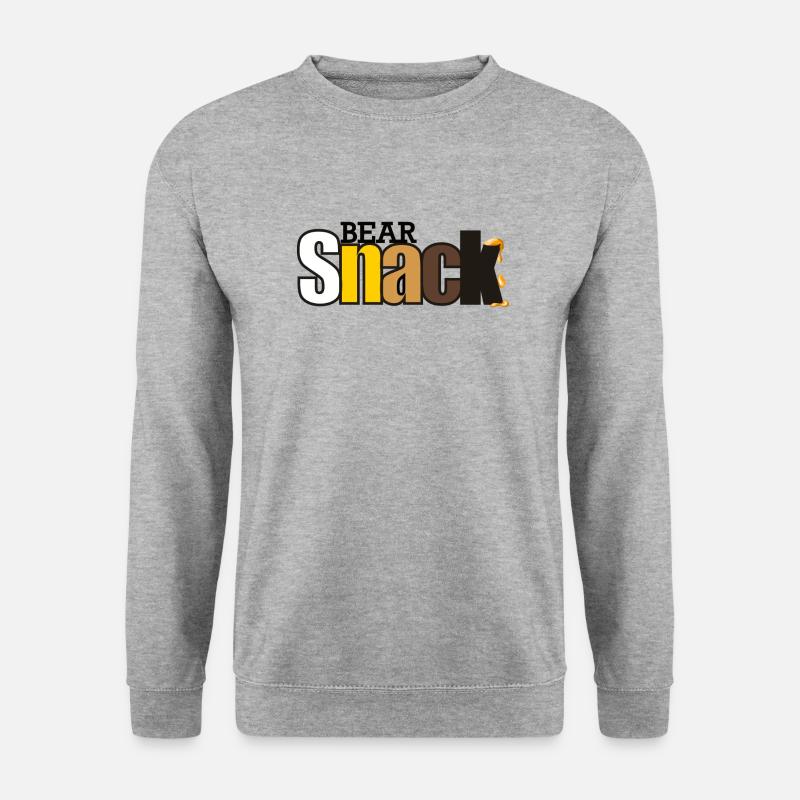 Bear Snack - Unisex Pullover - Weißgrau meliert