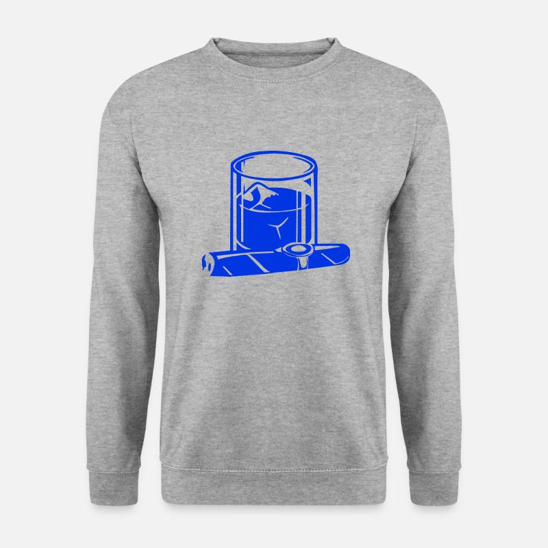 Zigarre - Unisex Pullover - Weißgrau meliert