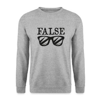 FALSE T-Shirts - Unisex Sweatshirt - salt & pepper - Front - Alina (178cm) & Michal (187cm)
