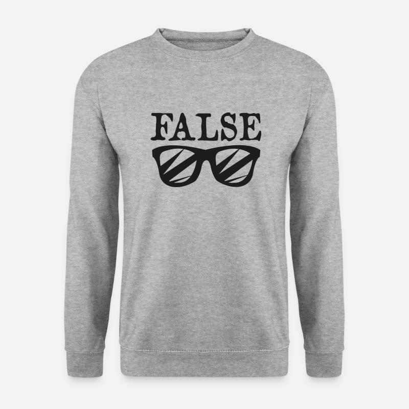 FALSCHE T-Shirts - Unisex Pullover - Weißgrau meliert