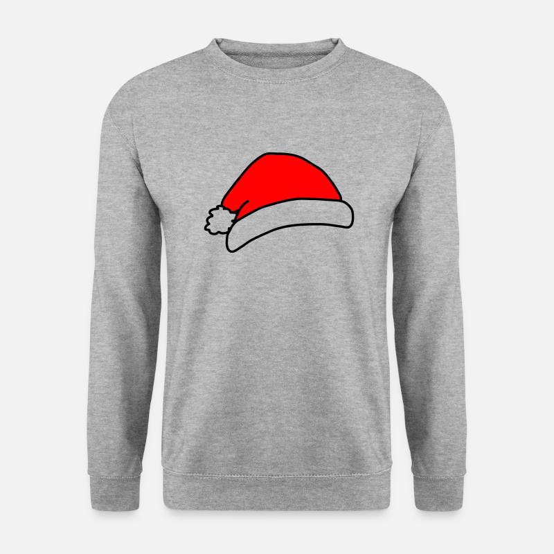 Weihnachtsmuetze - Unisex Pullover - Weißgrau meliert