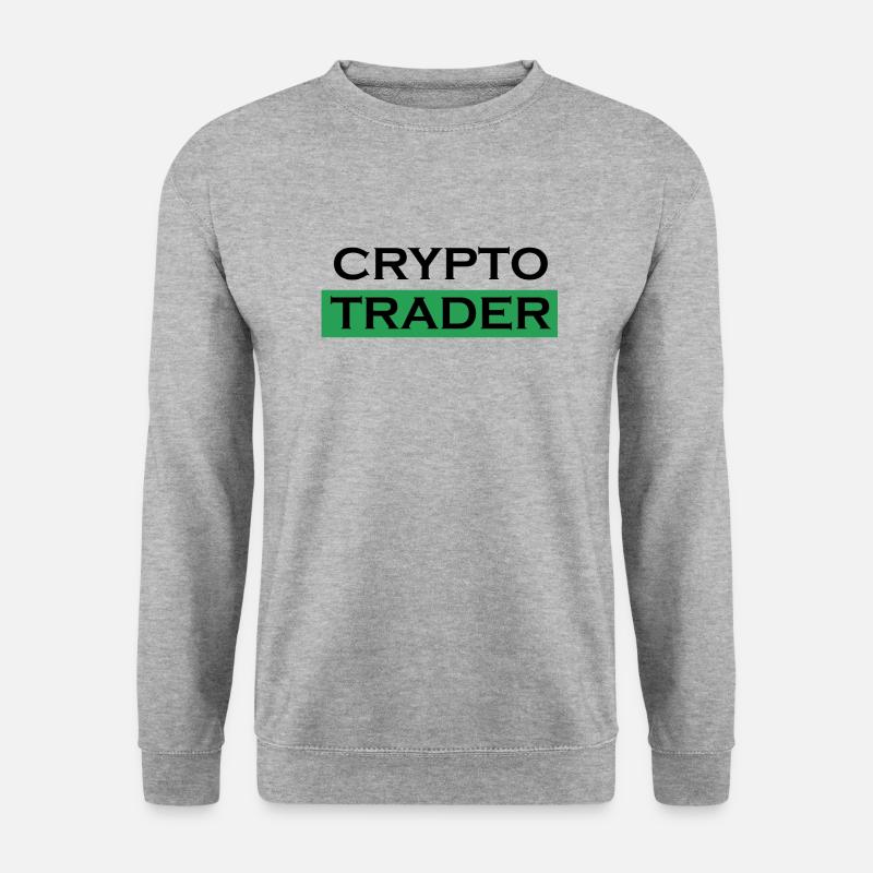 Crypto Bitcoin Trading - Unisex Pullover - Weißgrau meliert