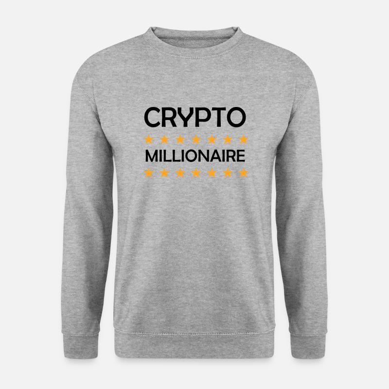 Crypto Bitcoin Trading - Unisex Pullover - Weißgrau meliert
