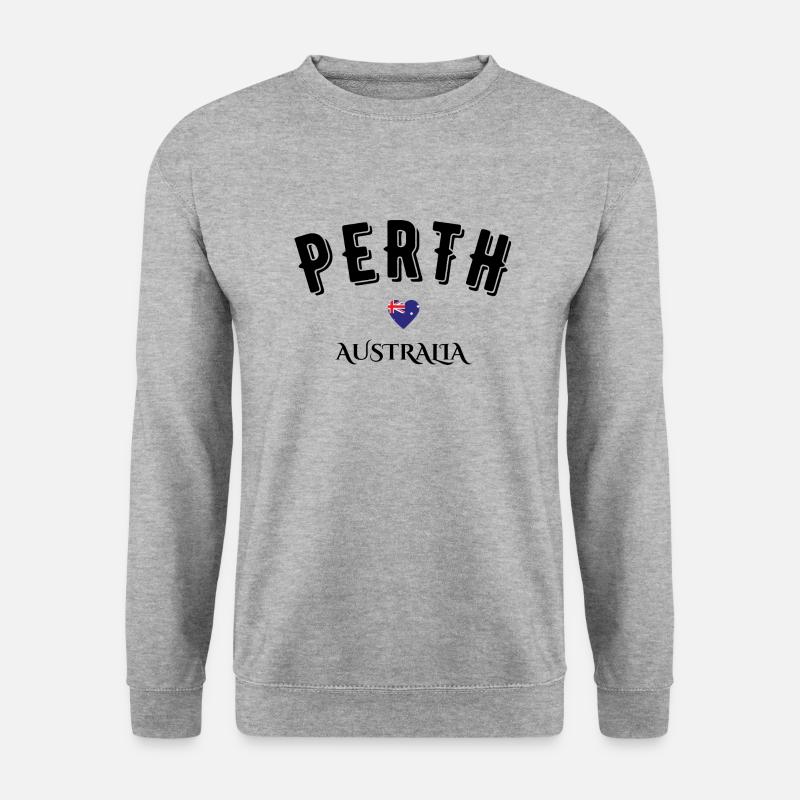Perth Australien - Unisex Pullover - Weißgrau meliert