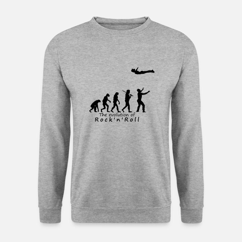 Akrobatik derTodes mit Schriftzug - Unisex Pullover - Weißgrau meliert