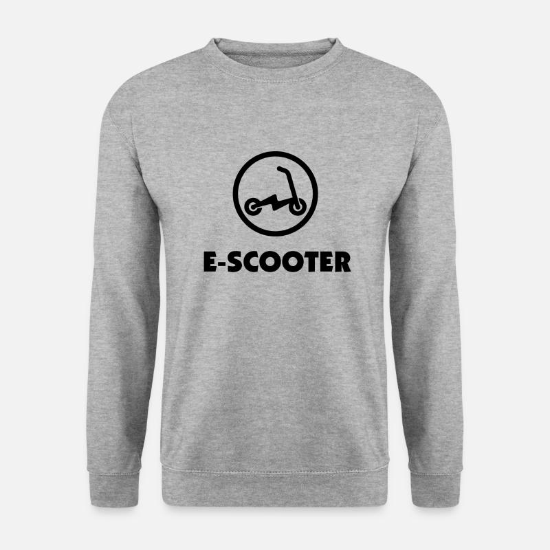 E-Scooter E-Roller Scooter - Sweat-shirt Unisexe - gris chiné
