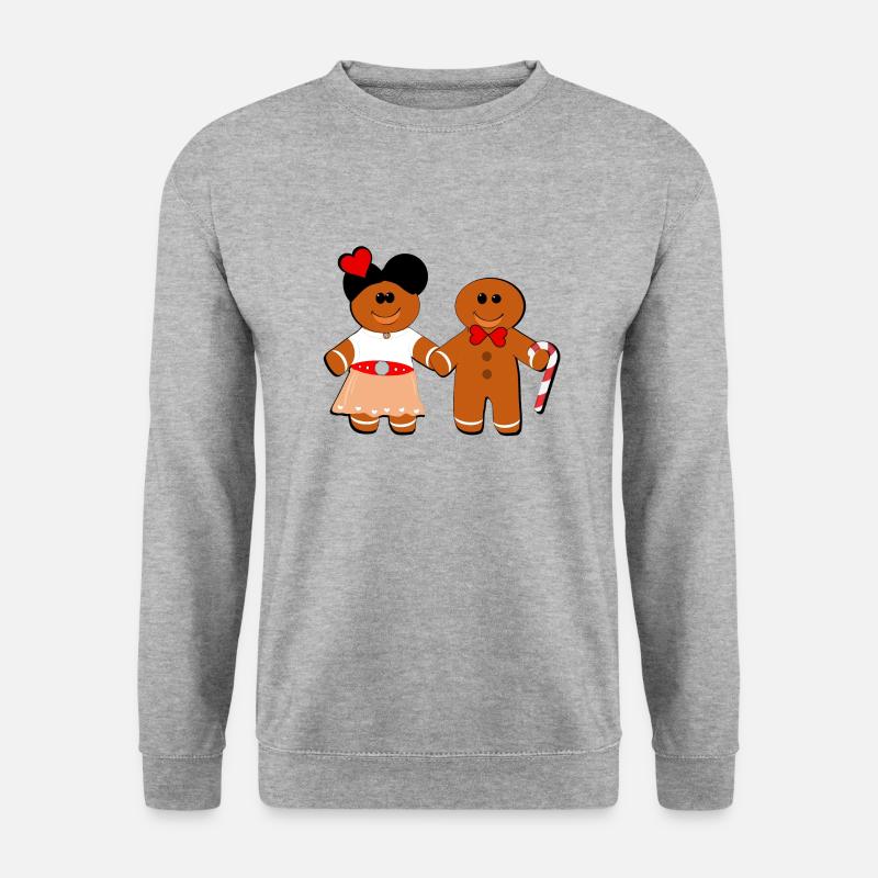 Elsace Couple von Mannele Mannala - Unisex Pullover - Weißgrau meliert