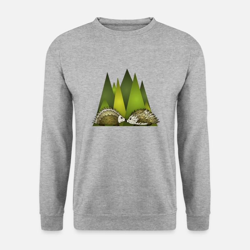 Igel - Unisex Pullover - Weißgrau meliert