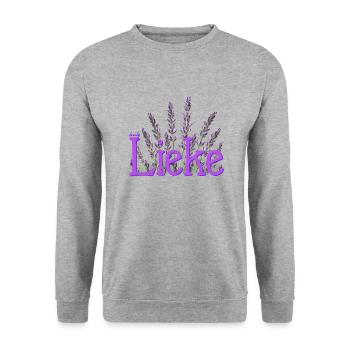 Lieke - Unisex Pullover - Weißgrau meliert - Vorne - Alina (178cm) & Michal (187cm)