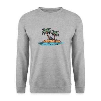 Palm Island - Unisex Sweatshirt - salt & pepper - Front - Alina (178cm) & Michal (187cm)