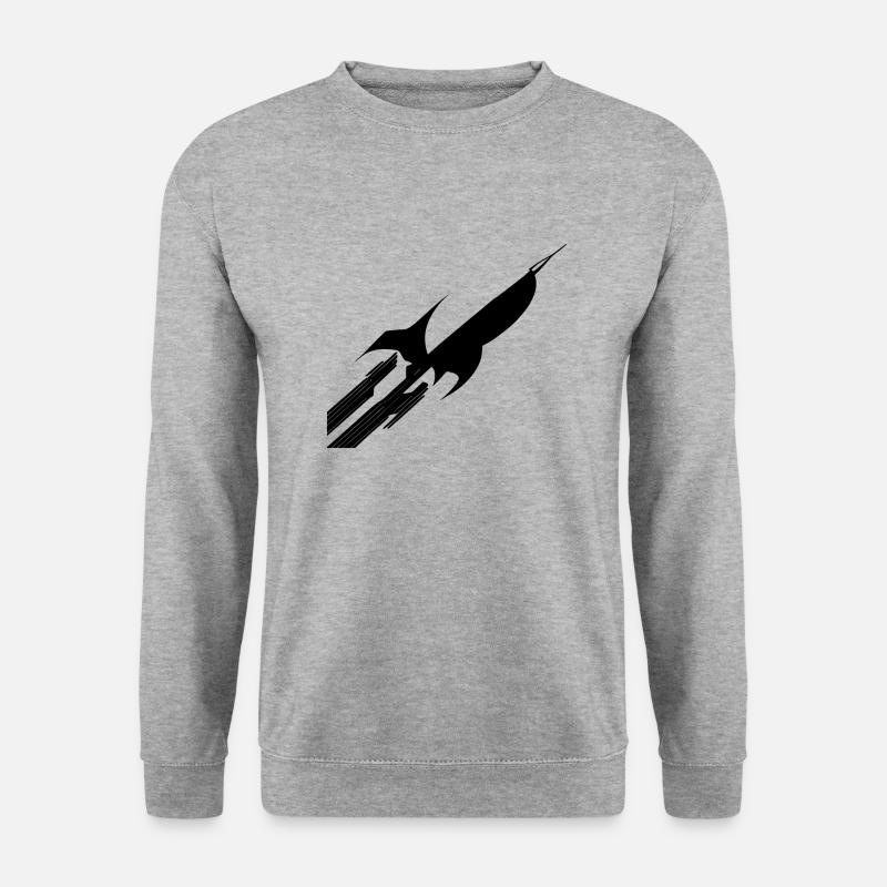 Rakete - Unisex Pullover - Weißgrau meliert