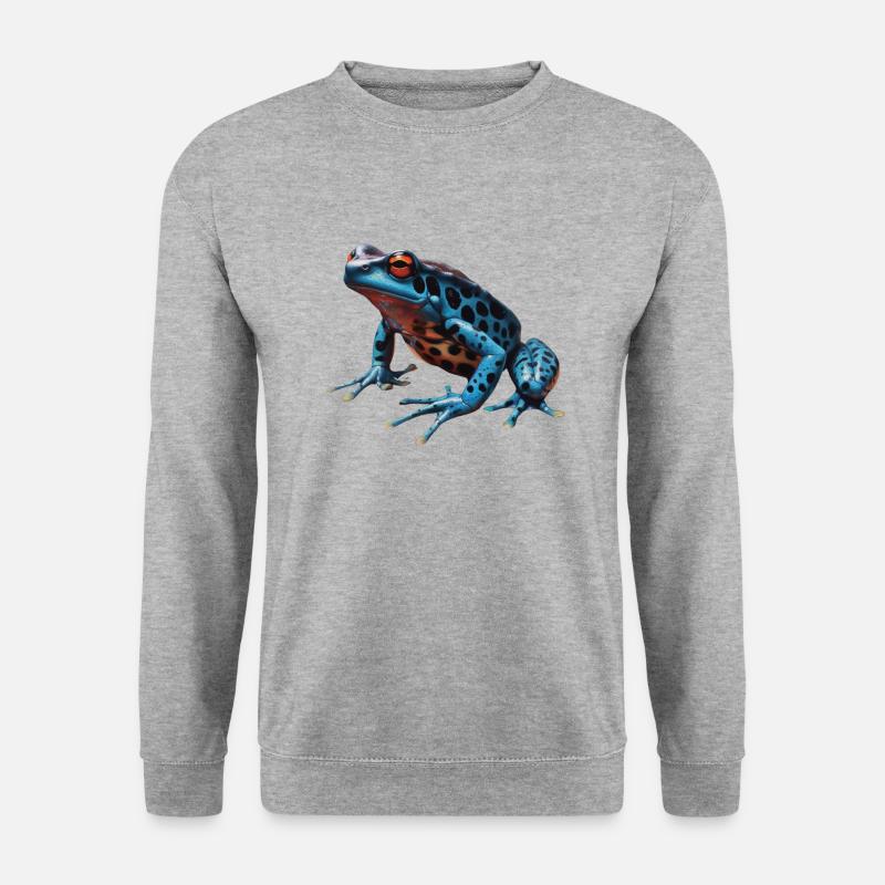 Giftiger Pfeilgift Frosch wundervolle Farben - Unisex Pullover - Weißgrau meliert