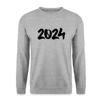 2024 - Unisex Pullover - Weißgrau meliert - Vorne - Alina (178cm) & Michal (187cm)