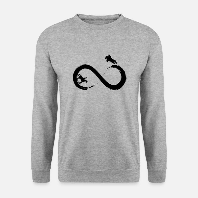 Endloses Reiten - Unisex Pullover - Weißgrau meliert
