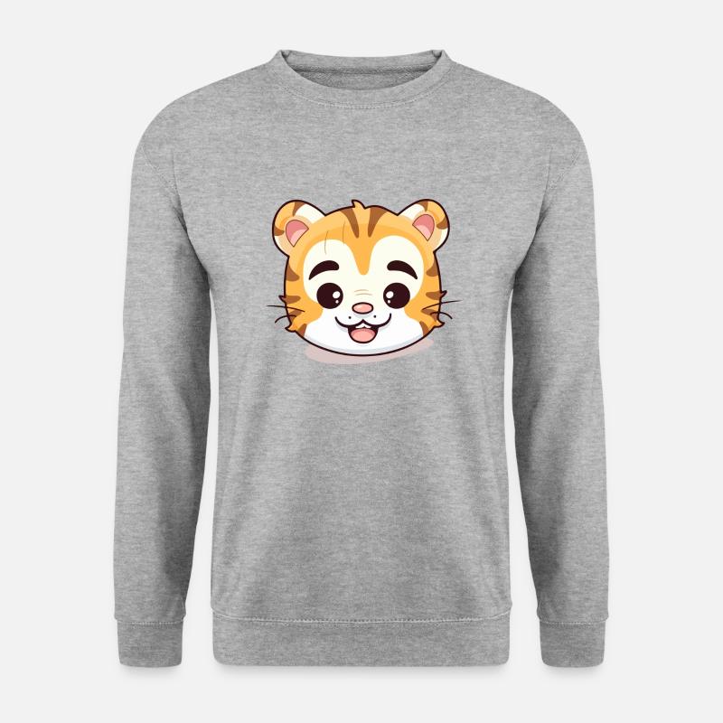 Zul der Tiger - Unisex Pullover - Weißgrau meliert