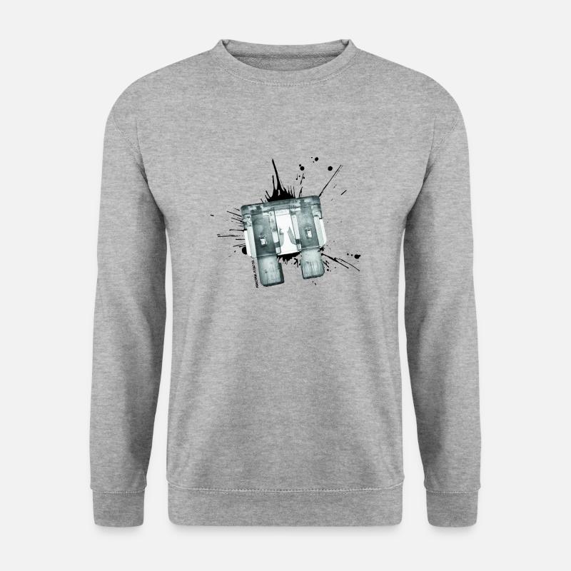 Sicherungdurch - manchmal is dat so - Unisex Pullover - Weißgrau meliert