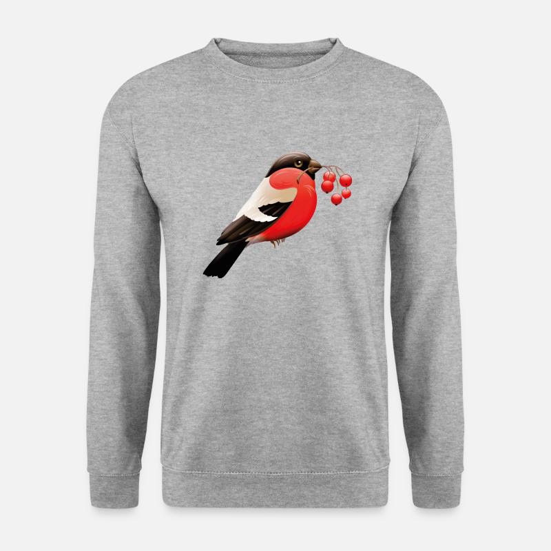 Vogel - Unisex Pullover - Weißgrau meliert