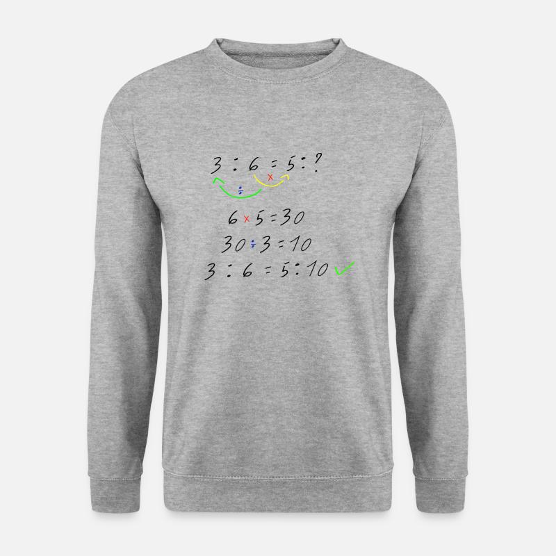 Mathematisches Seitenverhältnis - Unisex Pullover - Weißgrau meliert