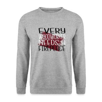 woodcutter chop wood statement jokes forest work - Unisex Sweatshirt - salt & pepper - Front - Alina (178cm) & Michal (187cm)