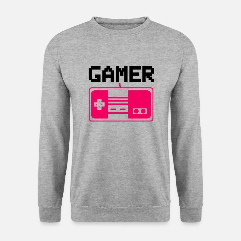 gamer - Unisex Pullover - Weißgrau meliert