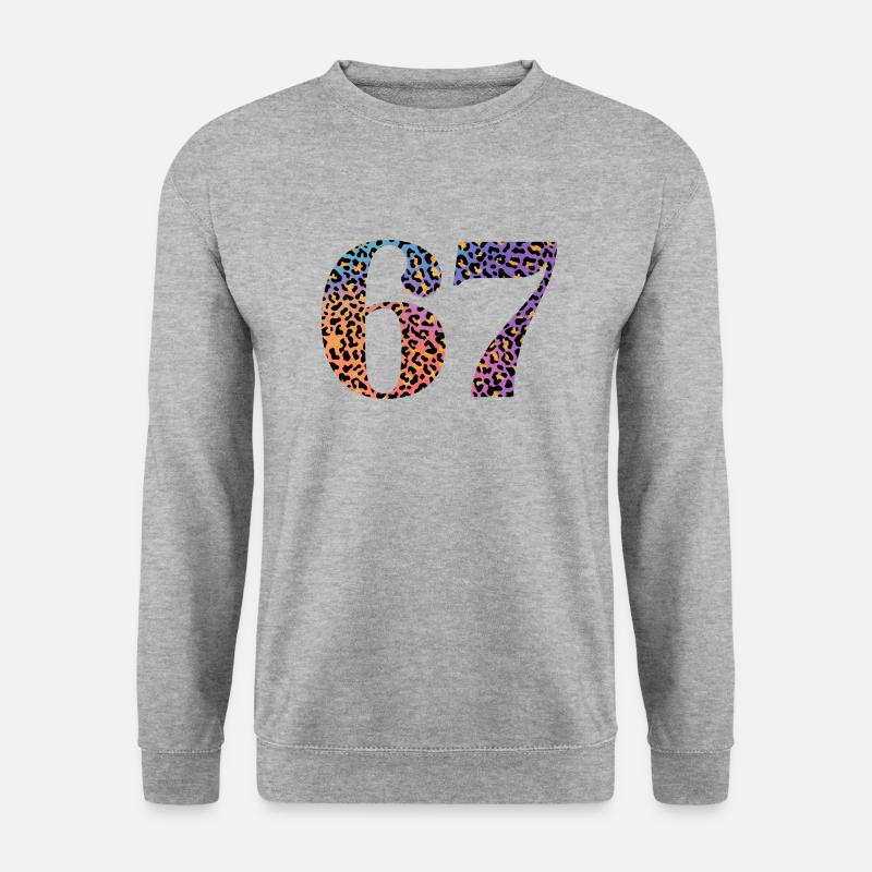 67th Birthday Leopard - Unisex Sweatshirt - salt & pepper