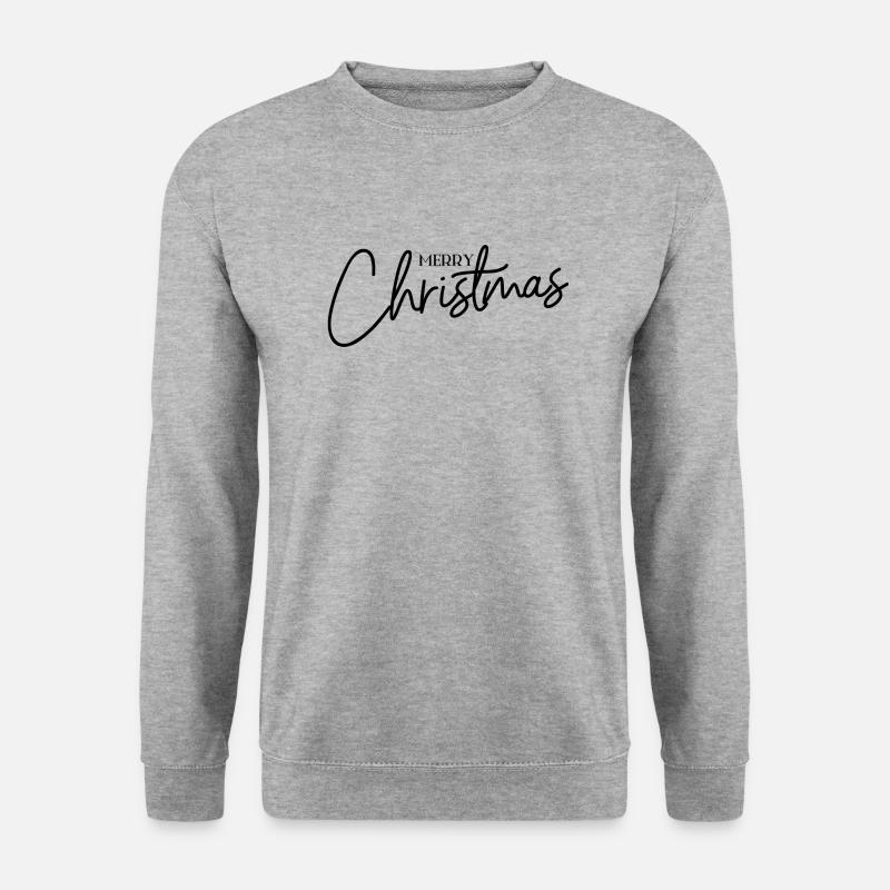 Merry Christmas - Unisex Pullover - Weißgrau meliert