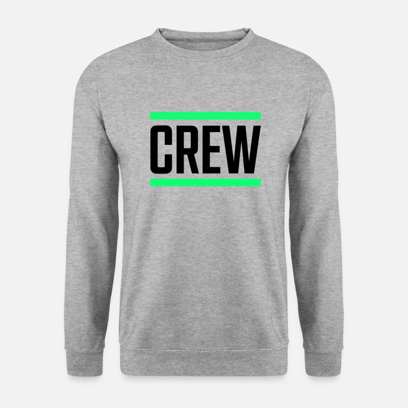 crew - Unisex Pullover - Weißgrau meliert
