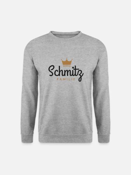 Schmitz-Familie - Unisex Pullover - Weißgrau meliert