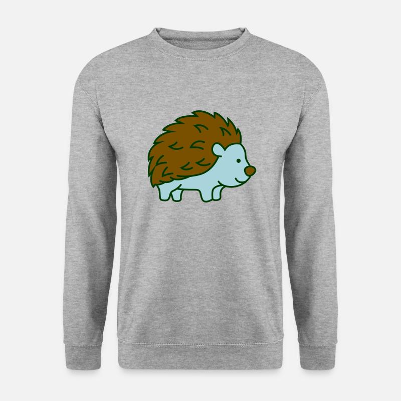 igel - Unisex Pullover - Weißgrau meliert
