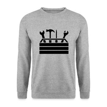 Tools Workshop Toolbox 1 - Unisex Sweatshirt - salt & pepper - Front - Alina (178cm) & Michal (187cm)