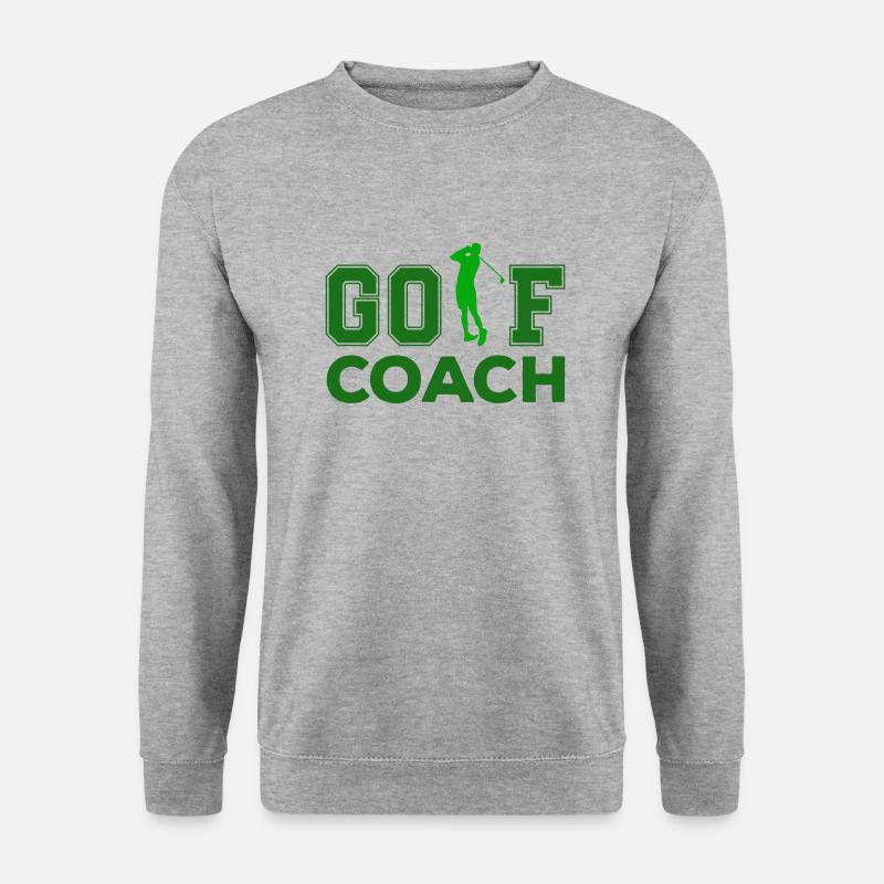 golf coach - Unisex Pullover - Weißgrau meliert