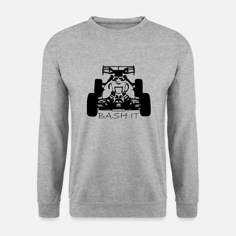 Bash it buggy - Unisex Pullover - Weißgrau meliert