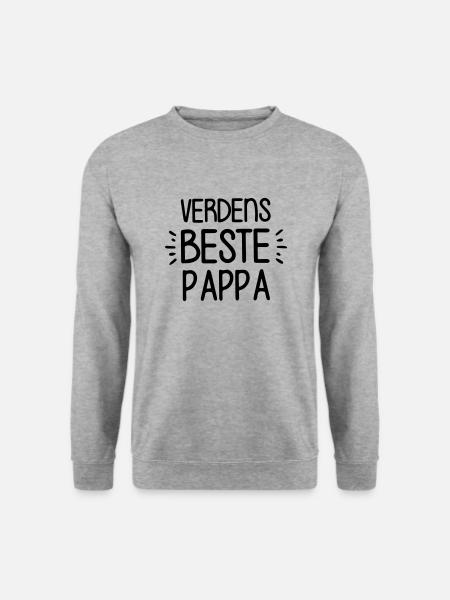 verdens beste pappa - Unisex sweater - hvidgrå meleret