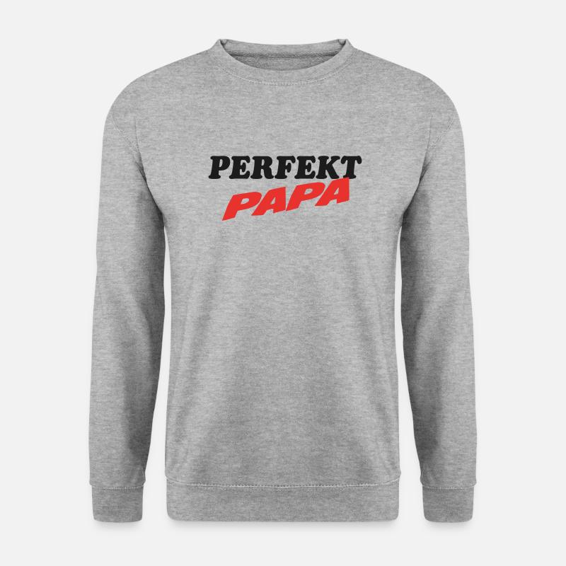 PERFEKT DAD - Unisex Pullover - Weißgrau meliert