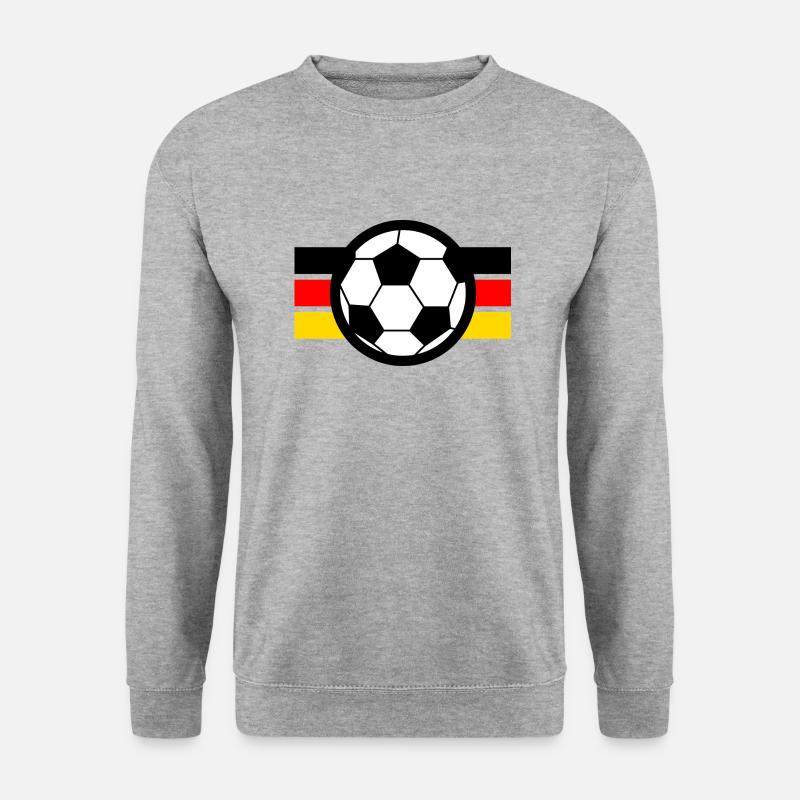 Fußball - Unisex Pullover - Weißgrau meliert
