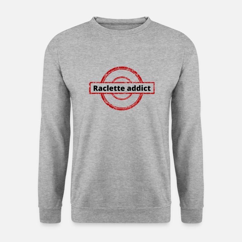 Raclette-Süchtiger - Unisex Pullover - Weißgrau meliert