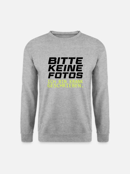 bitte keine fotos - Unisex Pullover - Weißgrau meliert