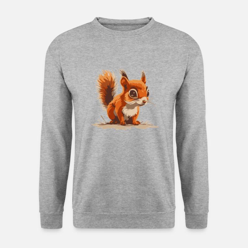Eichhörnchen - Unisex Pullover - Weißgrau meliert