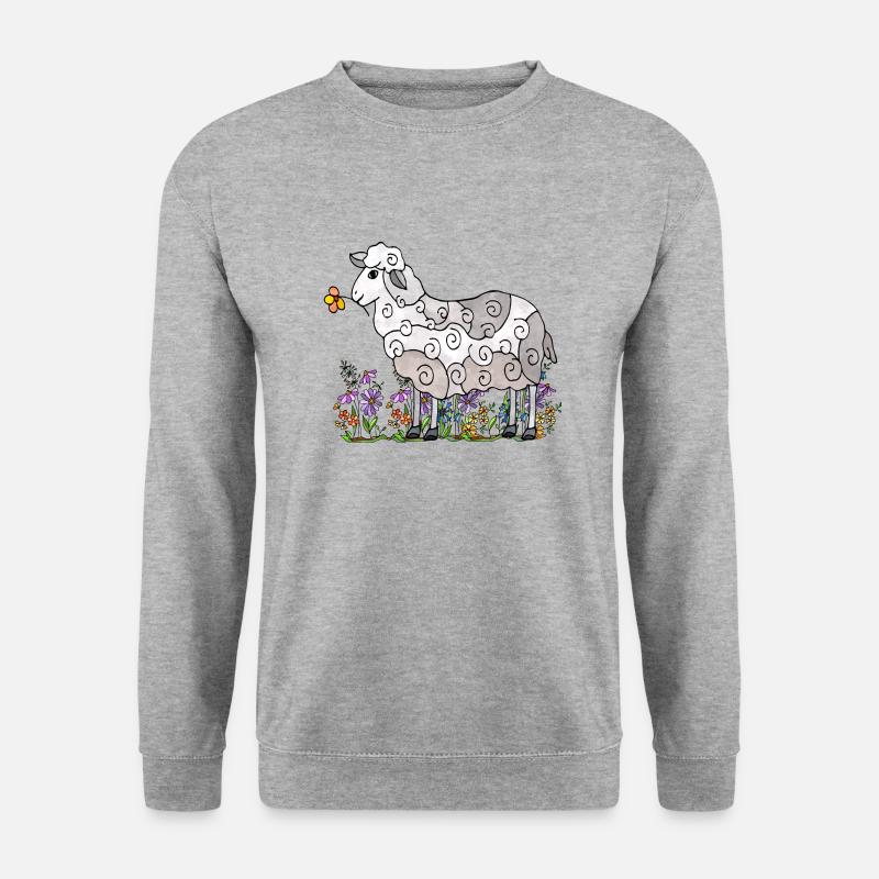 Schaf - Unisex Pullover - Weißgrau meliert